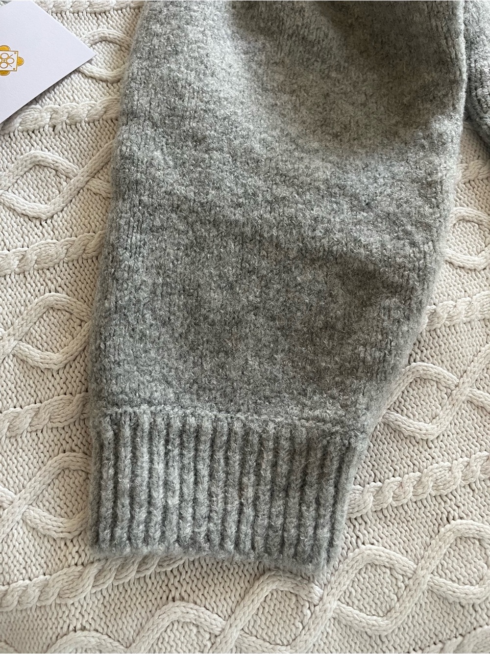 WAYF Heather Gray V-Neck One-Button Sweater Cardigan Women’s Size XL - Picture 9 of 16